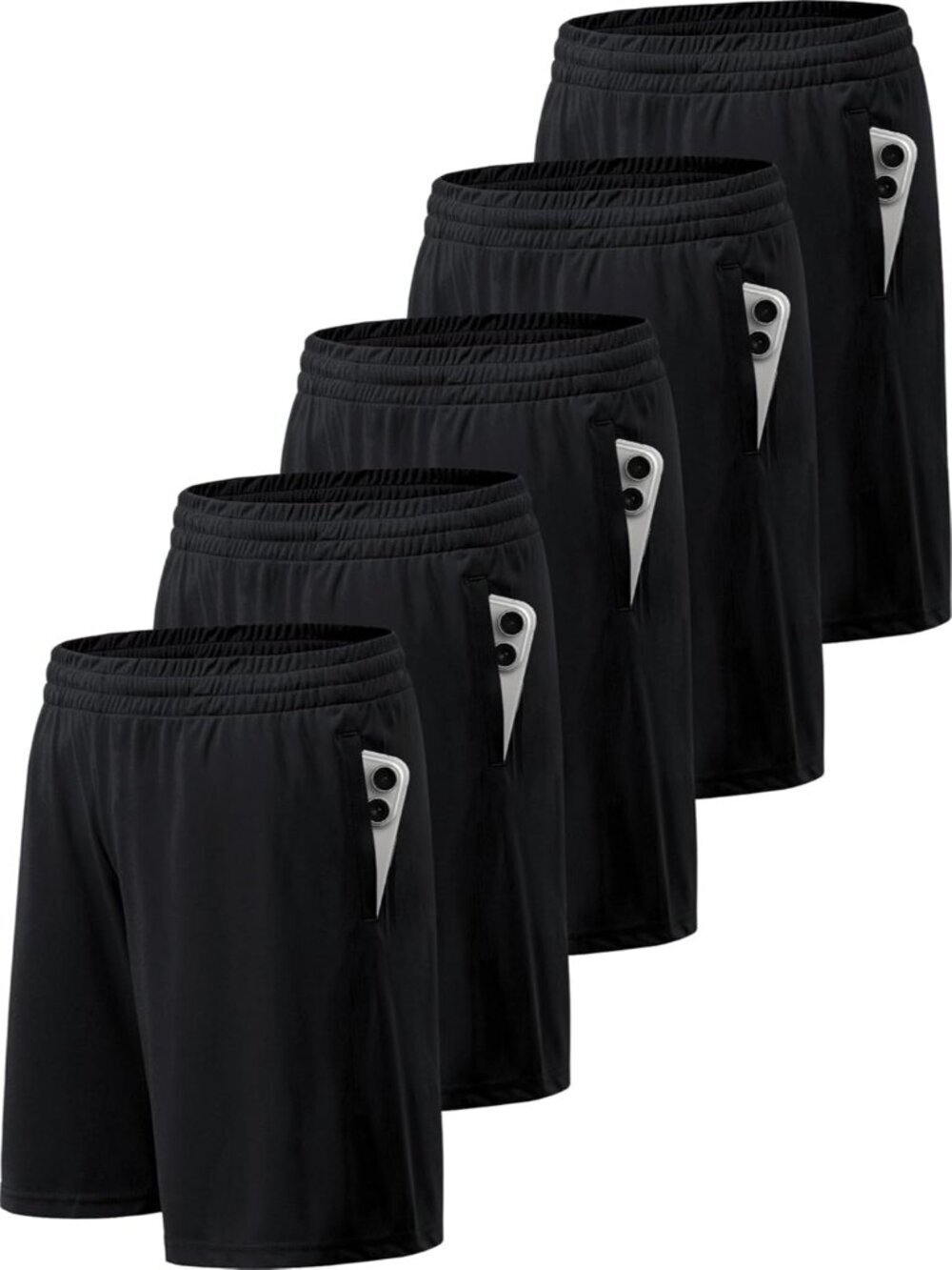 Men's Athletic Shorts with Pockets and Elastic Waistband Quick Dry Workout Short